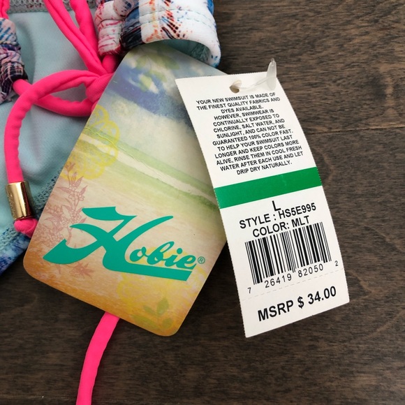 Hobie Tropical Colorful Palm Ocean Bikini Bottoms - Picture 6 of 7